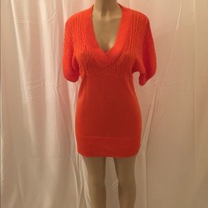 V Neck Sweater Dress/Tunic